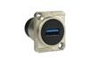 USB H/H CHASIS SILVER USB3-AA AMPHENOL 9157