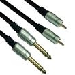 CABLE 2RCA x 2 PLUG MONO HQ 1.5Mt PURESONIC