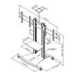 STAND DOBLE LCD/PROYECTOR PLAB-1056 C/RUEDAS/EST.