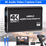 CAPTURADOR  VIDEO HDMI 4K C/LOOP  USB3.0