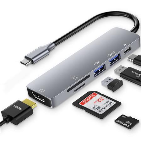 DOCK USB-C HDMI USB 3.0x2 USB-C SD TF