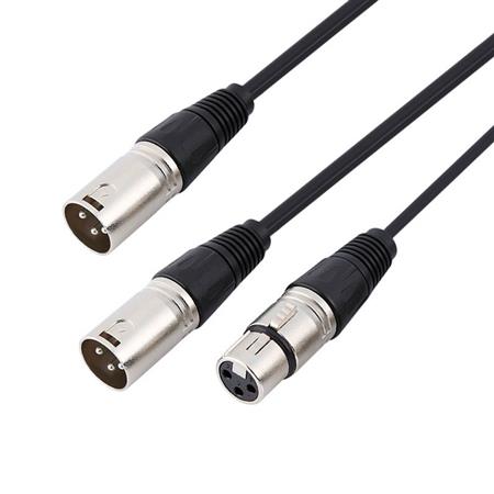 CABLE Y XLR3  HEMBRA A 2  XLR3 MACHO 30CM STZ 7780