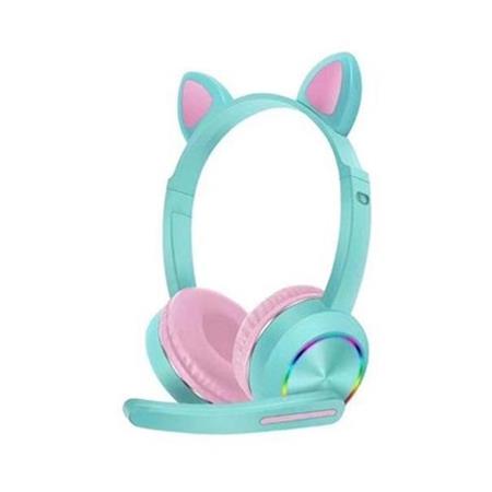 AURICULAR CON MICROFONO  Y LED P/ CHICOS TEAL