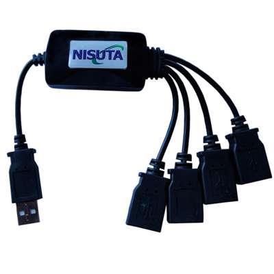 HUB USB NSUH0439  4 PUERTOS C/ CABLE 2.0 NISUTA