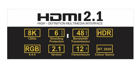 CABLE HDMI V2.1 4K/8k 120FPS ARC 2 METROS