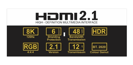 CABLE HDMI V2.1 4K/8k 120FPS ARC 1.5 METROS