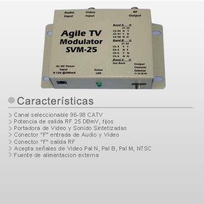 MODULADOR RF DE TV SVM-25A CH.96/97/98