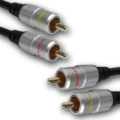 CABLE 2RCAX2RCA 2Mts  HI-DEF GOLD PURESONIC