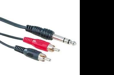 CABLE 6.3 ST X 2RCA  1.5MTS