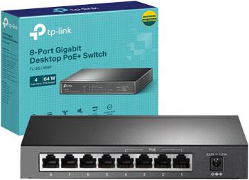 SWITCH  8P GIGABIT 4PORT POE SG1008P 64W