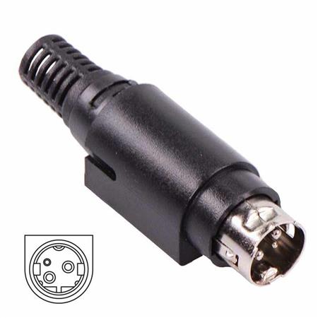 CONECTOR POWER DIN 3 MACHO CABLE