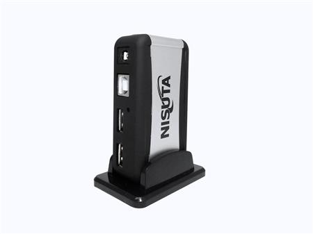 HUB USB 2.0 7 PUERTOS C/FUENTE UH0704