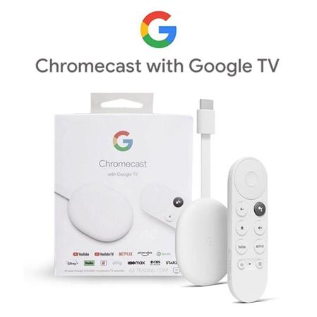 GOOGLE CHROMECAST 4K C/REMOTO Y GOOGLE TV