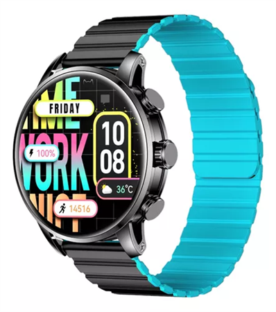 SMARTWATCH KR2 KIESLECT NEGRO/AZUL 1.43" AMOLED