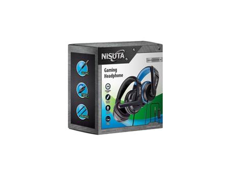 AURICULAR C/ MIC NEGRO  GAMER NISUTA AUG90S