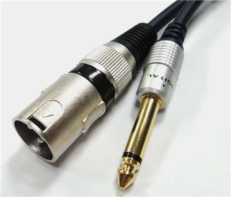 CABLE XLR MACHO A PLUG 6.3M 1.5M HQ PURESONIC