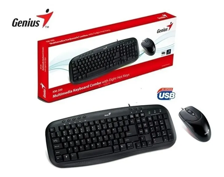 KIT TECLADO MOUSE GENIUS USB SMART KM-200