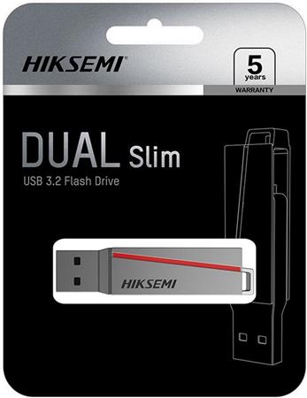 PEN DRIVE 128GB DUAL E307C USB + USB C 3.2 HIKSEMI