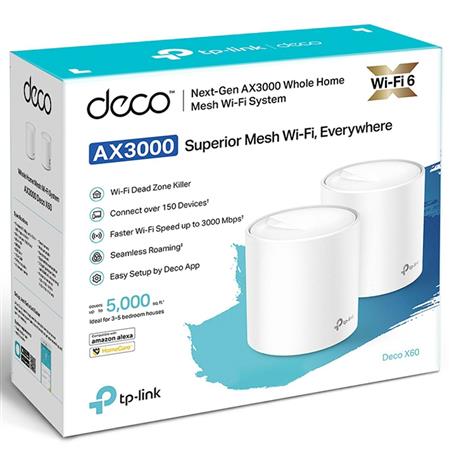 REPETIDOR ROUTER WIFI DECO X60 MESH TPLINK 2u.