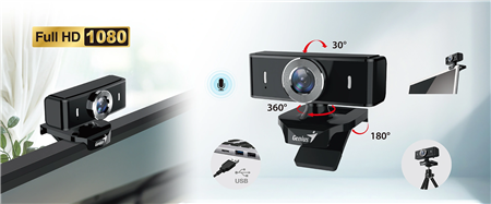 WEBCAM FACECAM 2000X2 1080P GENIUS C/AUDO