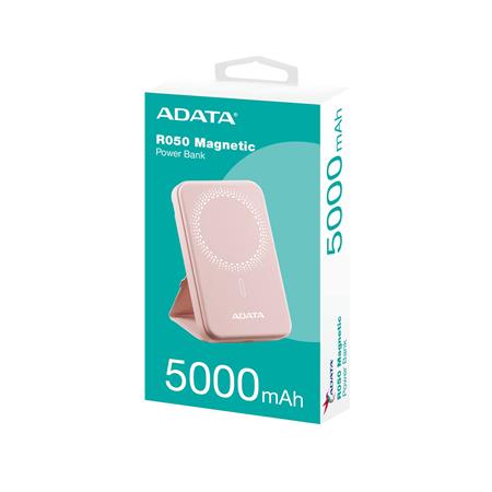 POWER BANK R050 MAGNETICO 5000MA ROSA ADATA
