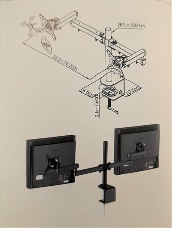 SOPORTE MONITOR DOBLE ESCRIT.2BRAZOS LCD-015 ELIFE