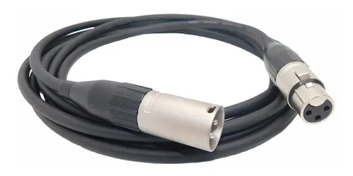 Cable audio micrófono mono jack 6.3mm M/H 5m